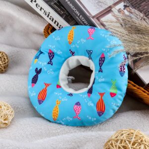 libfrnt Cat Cone Collar Soft, Cute Cat Donut Adjustable Cat Recovery Collar Elizabethan Cone Cat Cones to Stop Licking Comfortable Anti-Bite Neck Cone for Pet Cats Kittens After Surgery