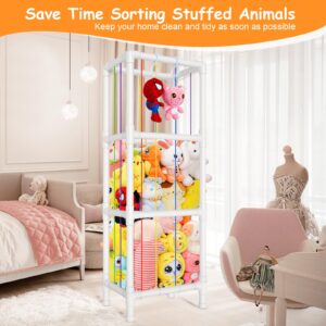 HOMEWIS Stuffed Animal Zoo Storage, Stuffed Animals Holder Extra Large Capacity Kids Toy Organizer Plush Storage Creative Display Shelf for Nursery Playroom Bedroom Kid Room