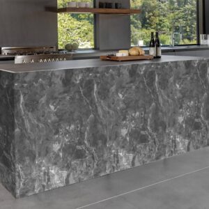 Guvana Matte Marble Contact Paper for Countertop 15.7''x78.7'' Removable Grey Wallpaper Marble Peel and Stick Wallpaper Matte Marble Contact Paper Waterproof Self Adhesive Wallpaper for Kitchen Decor