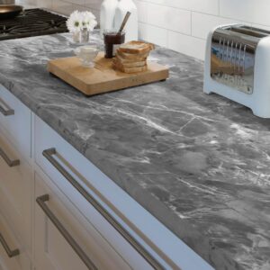 Guvana Matte Marble Contact Paper for Countertop 15.7''x78.7'' Removable Grey Wallpaper Marble Peel and Stick Wallpaper Matte Marble Contact Paper Waterproof Self Adhesive Wallpaper for Kitchen Decor