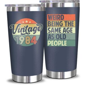 neweleven 40th birthday gifts for men women - 1984 40th birthday decorations for men women - gifts for men women turning 40-40 year old gifts for men, women, mom, dad, wife, husband - 20 oz tumbler