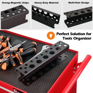 MUTUACTOR Screwdriver Organizer Rack Heavy Duty,Magnetic Mount Screwdriver Holder Plier Organizer,Magnetic Tool Holder Storage Holder for Various Screwdrivers Pliers Shears Tool Chest Cart Workbench