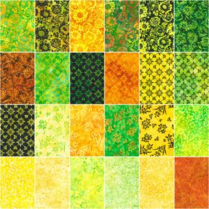 Lunn Studios Artisan Batiks Bees and Flowers 42 5-inch Squares Charm Pack Robert Kaufman CHS-1199-42