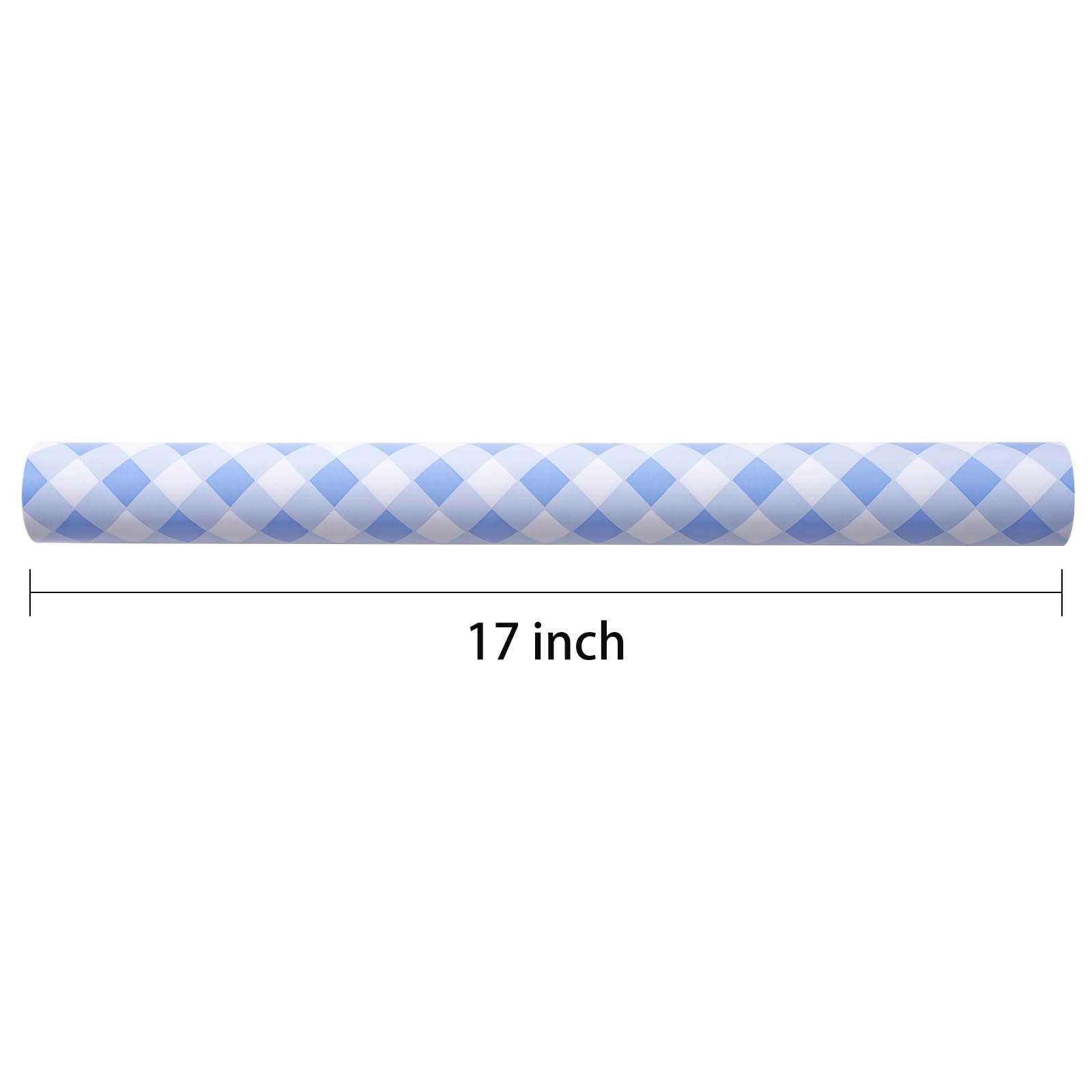 RUSPEPA Wrapping Paper - Mini Roll - Baby Blue Plaid White Background Design Perfect for Wedding, Birthday, Baby Shower, Party - 17.5 Inch X 32.8 Feet