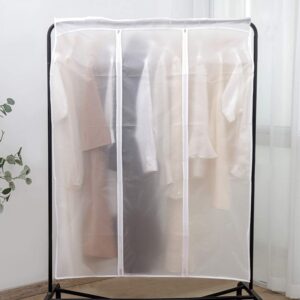 Sunydog Garment Clothes Cover Protector, Hanging Garment Storage Bag Translucent Dustproof Waterproof Hanging Storage Bag for Wardrobe with Full Zipper for Coat Dress