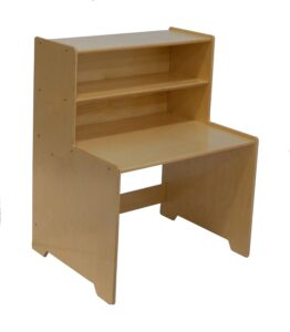 rri goods kids writing desk, computer table with hutch, natural