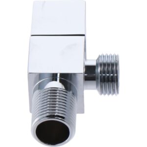 iuniq Angle 1/2" Inlet 3/8" Toilet Bidet Shut Off Valve Stop Valve Chrome Finish Outlet NPT Bathroom