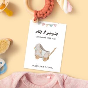 Mulbozy Adorable New Baby Congrats Card, Funny Baby Shower Card Gift for Mom, Cute Baby Shower Card for Boy, Girl