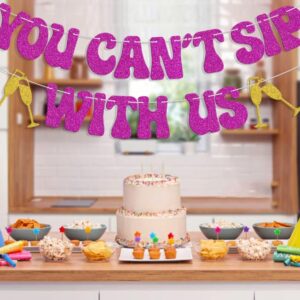 You Can't Sip With Us Banner, Mean Girl Party Decorations, Girls Night Decorations, Mean Girl Birthday Bachelorette Wedding Bridal Shower Party Decor Supplies Rose Red