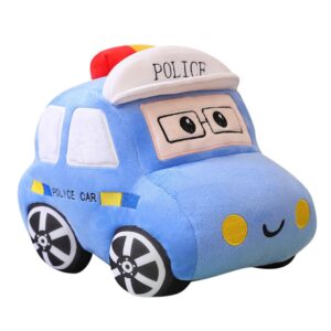 XIYUAN Bus Plush Toy car Plush Simulation School Bus Cute Cartoon Pillow Stuffed Van car Cushion Plush car Gift Cushion Children's Birthday Party Gift (11X7X6Inch) (Police car)