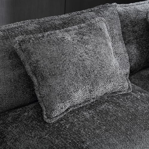 Convertible Modular Sectional Sofa with Chaise Lounge, L Shaped Free Combination Chenille Upholstery Boucle Cloud Couch with Solid Wood Legs,Corner Sofa&Couch for Living Room Furniture Sets