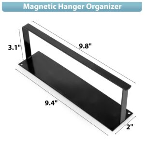 HAKDAY Magnetic Hanger Organizer, Hanger Storage Racks for Laundry Room Organization, Hanger Stacker Space Saving Hanger Storage for Adult or Child Clothes Hangers(Black)