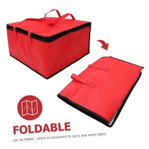 Didiseaon Wear-resistant Insulated Bag 2pcs Insulation Food Transport Pizza Carrier Reusable Grocery Food Grocery Insulated Non-woven Fabric High Capacity Travel Practical Insulated Bag