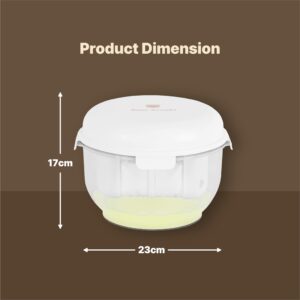 [Bear Greeks] 2.4L Gguduck Greek yogurt Maker, with ultra fine Nylon Mesh Strainer. 2.4Qt thick and creamy greek yogurt, high protein snack, Eco-Zen material container