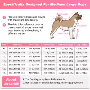 FHTONGE Dog Surgery Recovery Suit, 2 Pcs Dog Onesie Surgical Suit for After Neuter Spay Abdominal Wounds Protector, Snugly Long Anti-Licking Sleeve Dog Pajamas for Shedding Skin Disease Medical 5XL