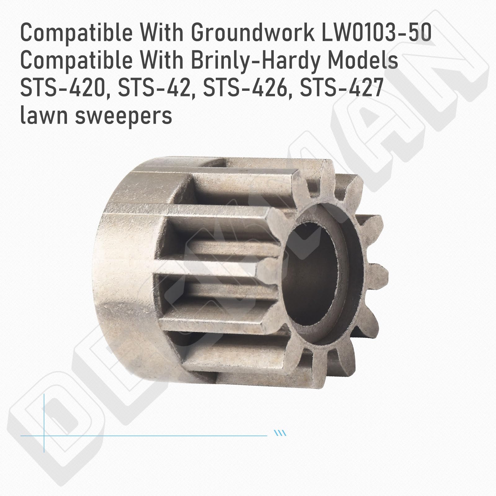 DECKMAN Left and Right Metal Ratchet Gear & Sweeper Gears & PINS & Washer, Compatible with Groundwork LW0103-50, Brinly-Hardy Models STS-420, STS-42, STS-426, STS-427