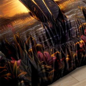 Ydtwnyq Queen Comforter Set 3 Pcs Wild Animal Elephant Printed Soft Bedding Comforter Sets Queen Size Comforter with 2 Pillowcases for All Seasons