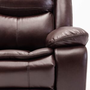 Familymill Breathable Leather Manual Reclining Loveseat for Living Room