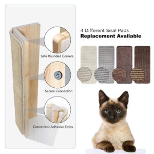 Jugglenaut Couch Corner Scratching Post w/Replaceable Scratch Pad - Stylish Indoor Cat Scratcher - Cat Scratching Board Furniture Protector- Scratch Post for Feline Fun & Satisfaction