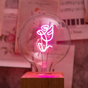 cybaaluxzus 2w led decorative light bulb,happy signed bulb,rose design light bulbs,filament bulb,globe led light bulbs,soothing light bulbs,g125 120v