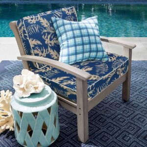 Porch Shield Outdoor Cushion Slipcovers Patio Chair Seat Cushion Covers Set 4 Waterproof Fade Resistant 22 x 20 x 4 inch, Autumn Sweet Talk