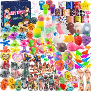 160 pcs party favor goodie bags stuffers for kids, prize box toys for kids classroom, treasure chest for kids prizes, little bulk toys for pinata stuffers, birthday gift fillers for kids 4-8 8-12 3-5