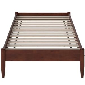 AFI, Pasadena 14" Twin XL Wood Basic Platform Bed Frame, Walnut