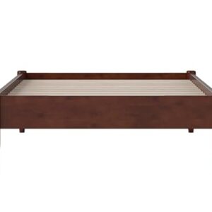 AFI, Pasadena 14" Twin XL Wood Basic Platform Bed Frame, Walnut