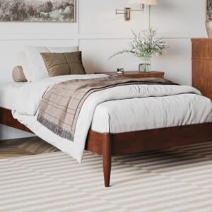 AFI, Pasadena 14" Twin XL Wood Basic Platform Bed Frame, Walnut