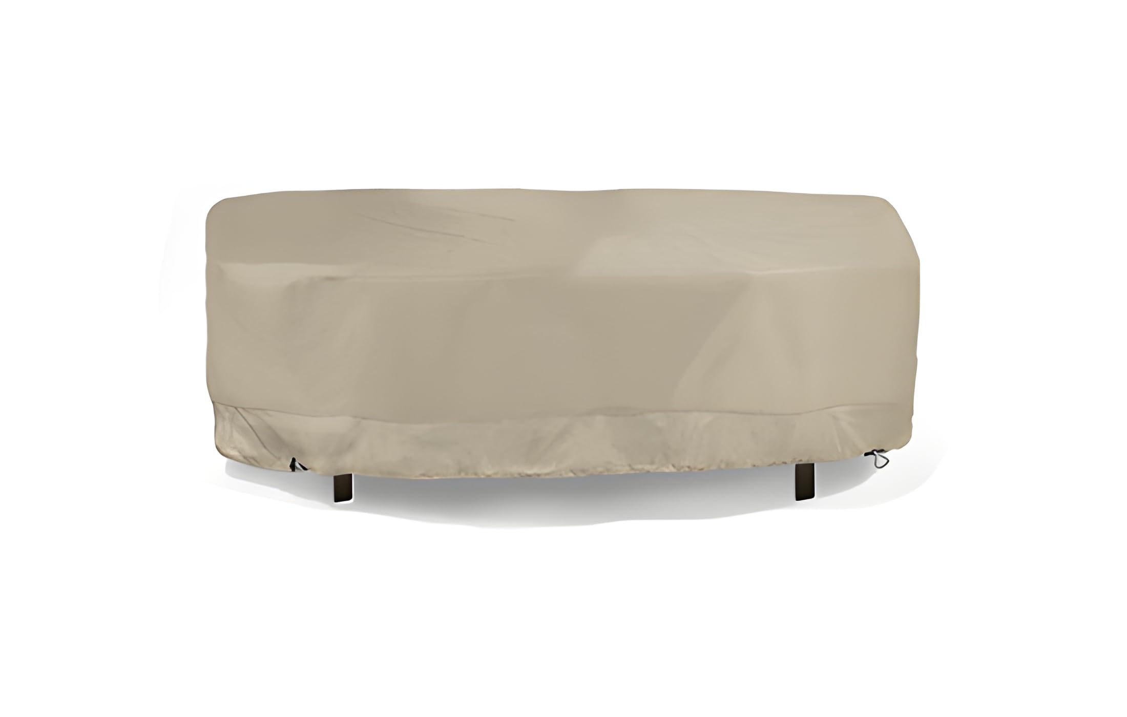 Eevelle Meridian Patio Rectangular Table Cover with Marine Grade Fabric - Outdoor Table Cover - Furniture Set Covers for Dining Table - Easy to Install - (25"H x 112"L x 68"W, Khaki)