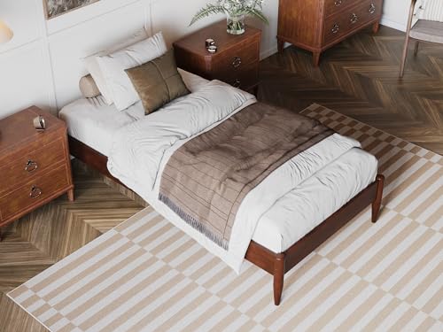 AFI, Pasadena 14" Twin XL Wood Basic Platform Bed Frame, Walnut