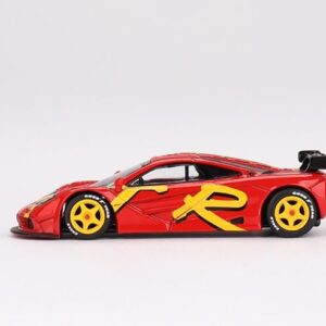 True Scale Miniatures McLaren F1 GTR Red with Yellow Graphics 1996 Presentation Limited Edition to 5040 Pieces Worldwide 1/64 Diecast Model Car