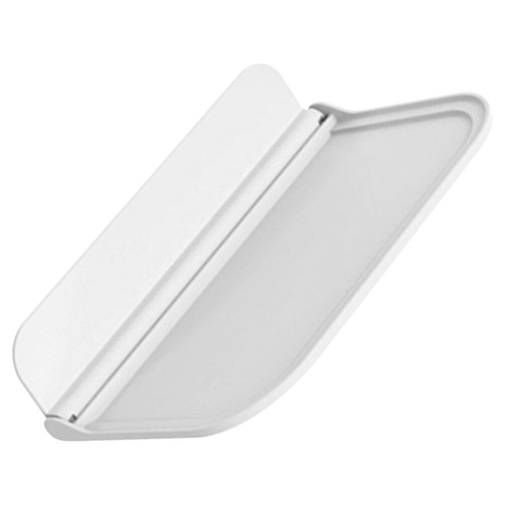 MAGICLULU Wall Mounted Folding Shelf Adhesive Plastic Bathroom Wall Shelf 90° Fold Up Small Wall Hanging Shelf Board for Bedside Toilet Room (L)