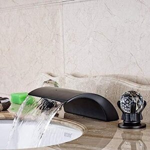 kitchen taps kitchen tap faucet widespread 3 hole waterfall spout bathroom bathtub faucet sink sink mixer taps deck mounted