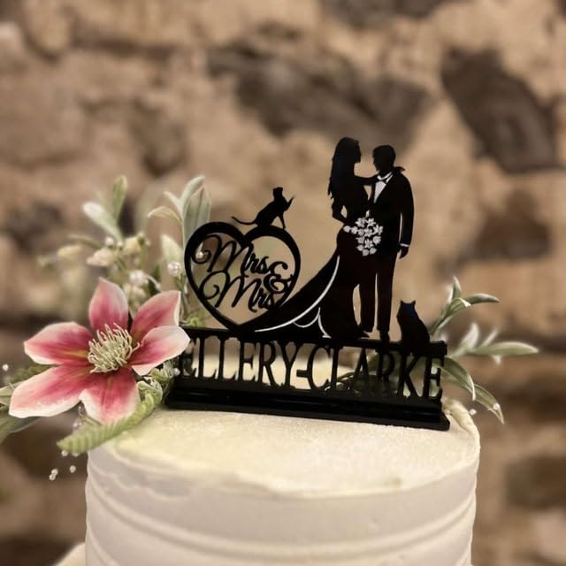 TiTaicor Gamer Wedding Cake Topper,bride pulling groom cake topper,Video Game Wedding Cake Topper,nerd geek love,Gaming Party Supplies for Birthday,Bride,Marry,Wedding,Graduate,Retirement.