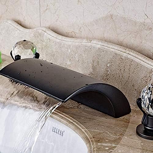 Kitchen Taps Kitchen Tap Faucet Widespread 3 Hole Waterfall Spout Bathroom Bathtub Faucet Sink Sink Mixer Taps Deck Mounted