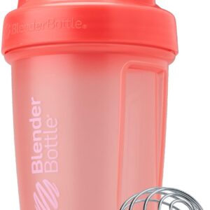 BlenderBottle Classic V2 Shaker Bottle Perfect for Protein Shakes and Pre Workout, 20-Ounce, Coral