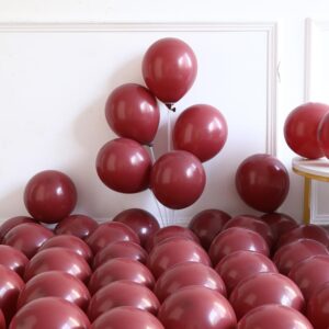 Burgundy Balloon Arch Garland Kit 148pcs Boho White Sand Burgundy and Gold Chrome Latex balloons with Crown Mylar Balloon for Wedding Bridal Shower Birthday Wine Graduation Party Decoration