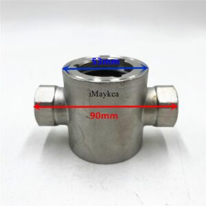 iMaykea 3/4" NPT DN20 Sight Glass Stainless Steel 304 Water Flow Indicator with Concentric PTFE Impeller