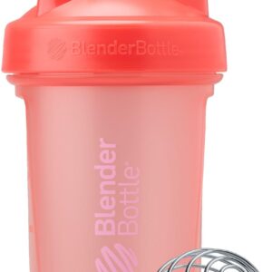 BlenderBottle Classic V2 Shaker Bottle Perfect for Protein Shakes and Pre Workout, 20-Ounce, Coral