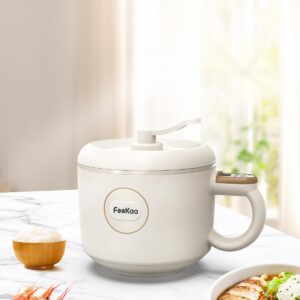 Feekaa Rice Cooker, Poetable Rice Cooker Small 1.2L, Mini Removable Electric Rice Cooker for 1-2 people, 6 Modes Rice Cooker for White Rice, Brown Rice, Stew, Ramen, Porridge, Hot Pot