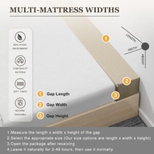 Bed Gap Filler/Mattress Space Filler, Mattress Extender for Twin/Full/Queen/King Bed, Close Gap(0-12") Between Mattress and Headboard or Wall, Stop Losing Your Pillows(Beige-LxWxD-60*6*8in)