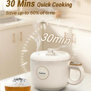 Feekaa Rice Cooker, Poetable Rice Cooker Small 1.2L, Mini Removable Electric Rice Cooker for 1-2 people, 6 Modes Rice Cooker for White Rice, Brown Rice, Stew, Ramen, Porridge, Hot Pot