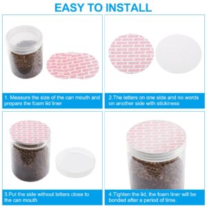 PATIKIL 48mm/1.87inch Foam Lid Liner, 200Pcs PS Foam Resistant Tamper Pressure Sensitive Seal for Bottle Cap Liners Seals, White Red