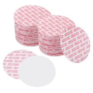 patikil 51mm/1.99inch foam lid liner, 100pcs ps foam resistant tamper pressure sensitive seal for bottle cap liners seals, white red