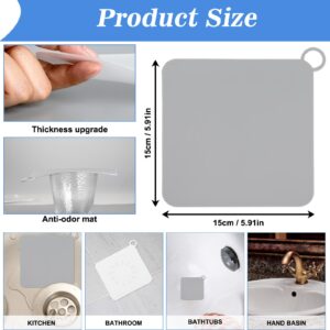 4PCS Drain Covers, Drain Covers to Keep Bugs Out, Bathtub Drain Stopper, Shower Drain Cover, Shower Drain Cover Silicone Anti Odor, 2 White, 2 Grey