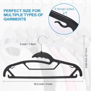 UNEED Hangers 50 Pack - Space Saving Plastic Clothes Hangers with 360°Rotating Hook-Heavy Duty Hangers for Suits and Pants(Balck Hanger)