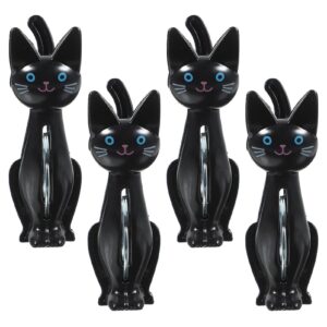 vosarea beach towel clips 4pcs black cat shaped jumbo towel clips clothes pins blanket holders for chairs cruise patio pool accessories