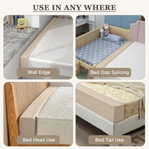 Bed Gap Filler/Mattress Space Filler, Mattress Extender for Twin/Full/Queen/King Bed, Close Gap(0-12") Between Mattress and Headboard or Wall, Stop Losing Your Pillows(Beige-LxWxD-60*6*8in)