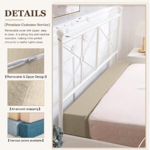 Bed Gap Filler/Mattress Space Filler, Mattress Extender for Twin/Full/Queen/King Bed, Close Gap(0-12") Between Mattress and Headboard or Wall, Stop Losing Your Pillows(Beige-LxWxD-60*6*8in)